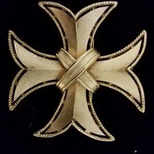 Vintage Trifari Maltese Cross Brooch